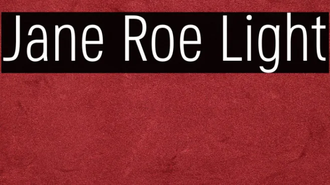 Jane Roe Light Example 1