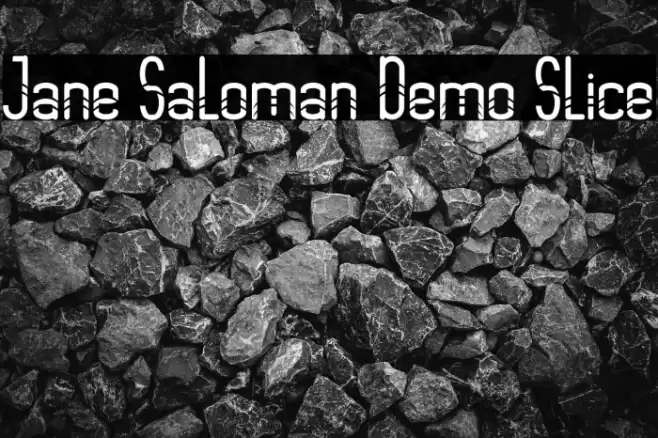 Jane Saloman Demo Slice Font examples