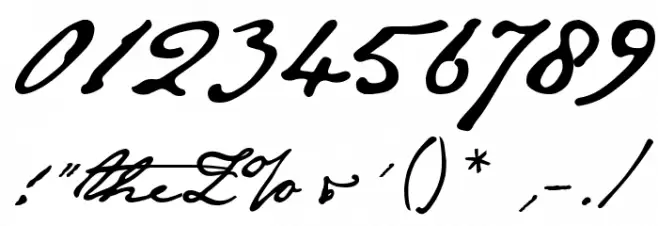JaneAusten Font OTHER CHARS