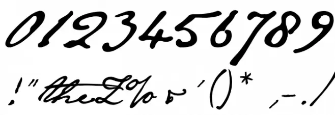 JaneAusten Font OTHER CHARS