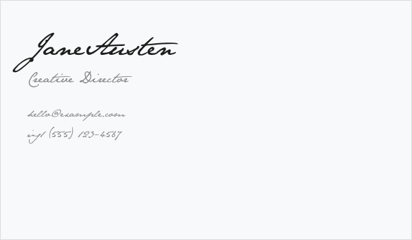JaneAusten Business Card