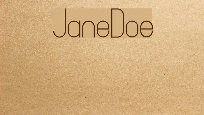 JaneDoe Example 2