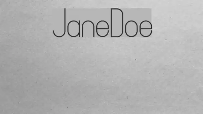 JaneDoe Font examples