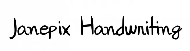 Janepix Handwriting  नि: शुल्क फ़ॉन्ट्स डाउनलोड