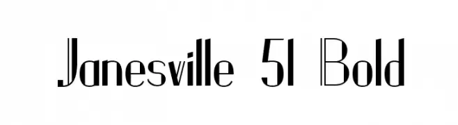 Janesville 51 Bold  नि: शुल्क फ़ॉन्ट्स डाउनलोड