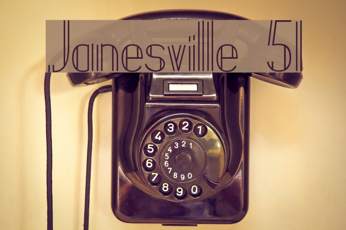 Janesville 51 Font examples
