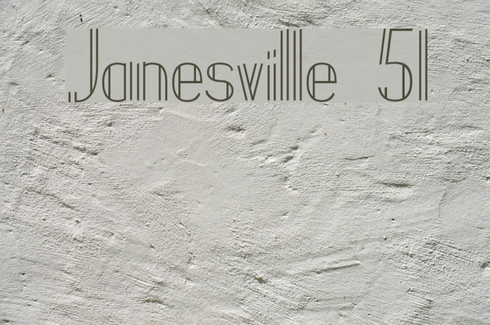 Janesville 51 Font examples