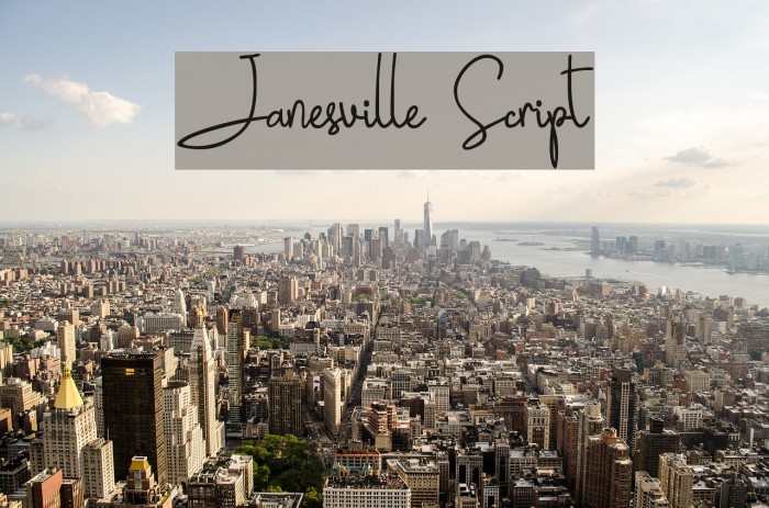 Janesville Script Font examples