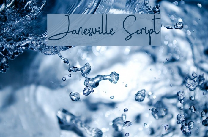 Janesville Script Font examples