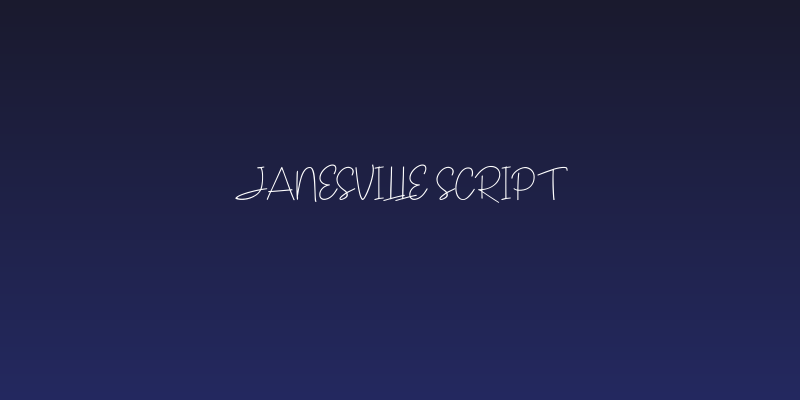 Janesville Script Social Header