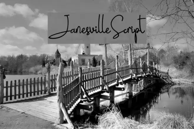 JanesvilleScript Font examples