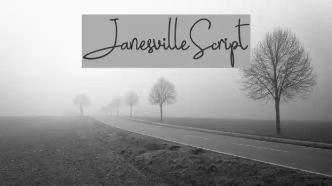 JanesvilleScript Font examples