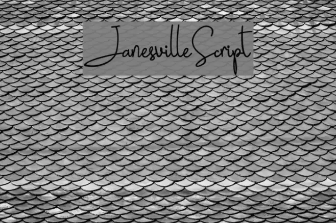 JanesvilleScript Font examples