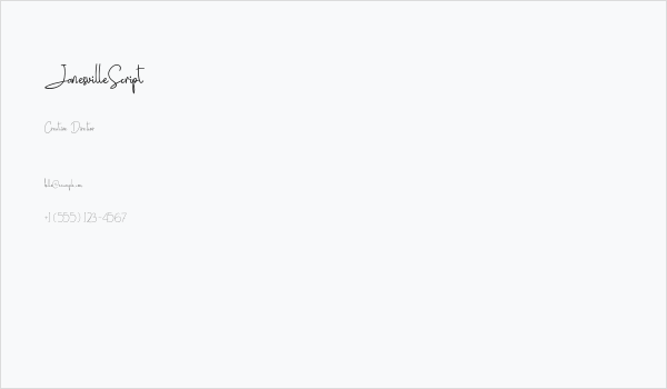 JanesvilleScript Business Card