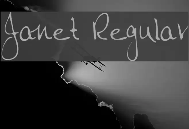 Janet Regular Font examples