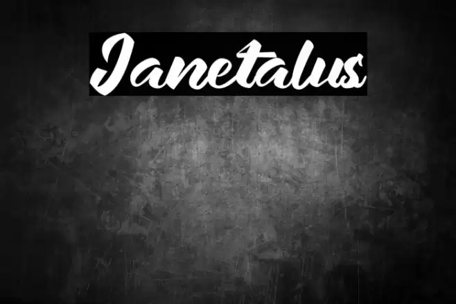 Janetalus Font examples