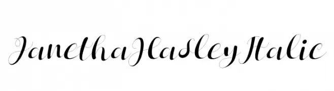 Janetha Hasley Italic  नि: शुल्क फ़ॉन्ट्स डाउनलोड