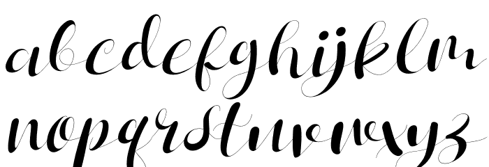 Janetha Hasley Italic Font LOWERCASE