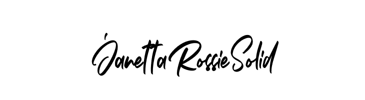 Janetta Rossie Solid  les polices de caractères gratuit tlcharger