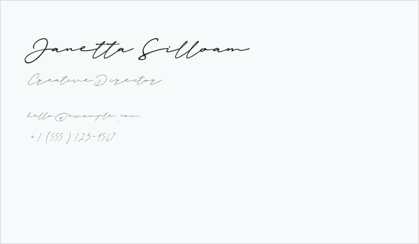 Janetta Silloam Business Card