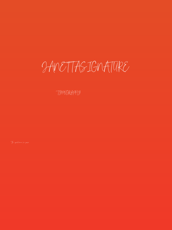 JanettaSignature Poster