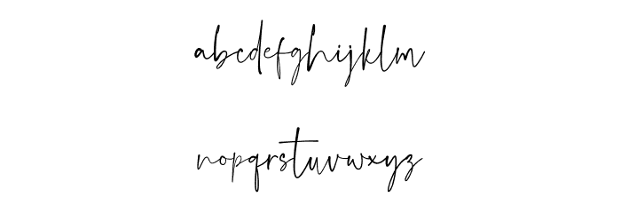 JanettaSignature Font LOWERCASE
