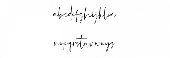 JanettaSignature फ़ॉन्ट लोअरकेस