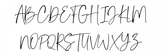 JanettaSignature Font Litere mari