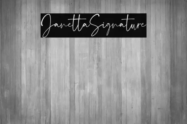 JanettaSignature Font examples