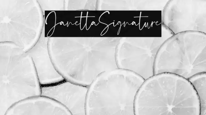 JanettaSignature Font examples