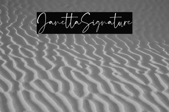 JanettaSignature Font examples