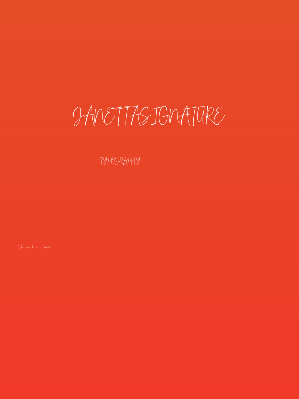 JanettaSignature Poster