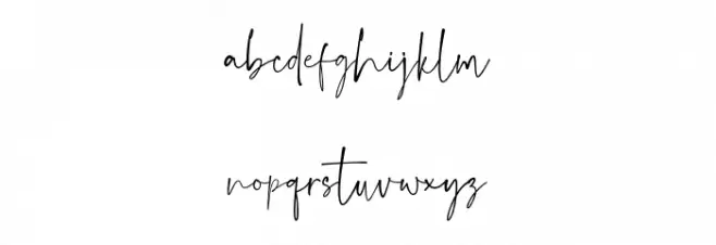 JanettaSignature फ़ॉन्ट लोअरकेस
