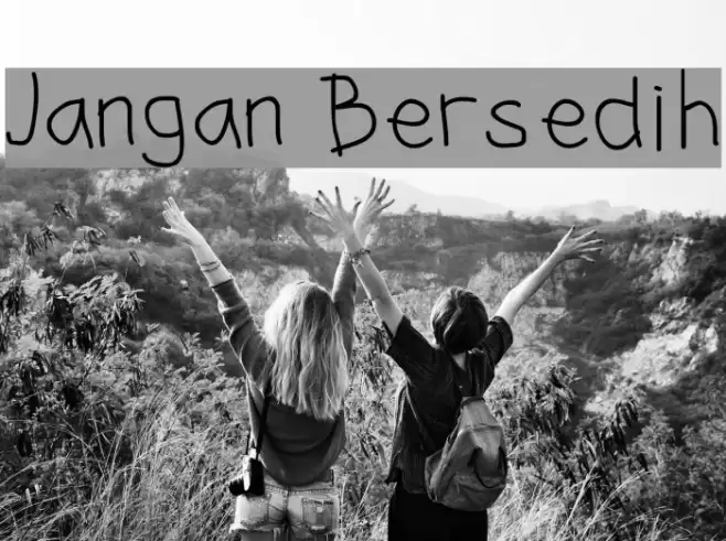 Jangan Bersedih Font examples