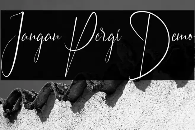 Jangan Pergi Demo Schriftart examples