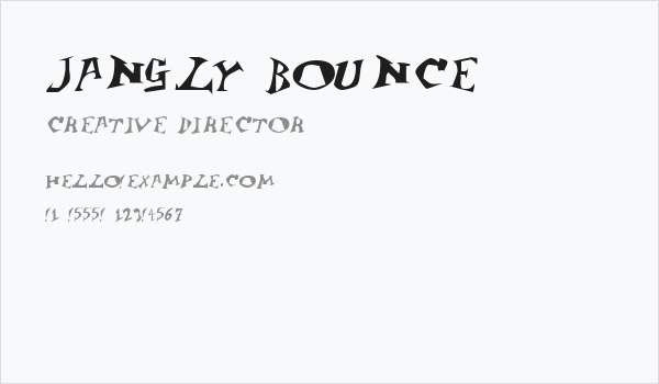 Jangly Bounce Business Card