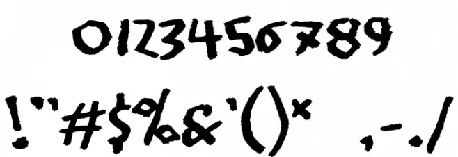 Jangly walk Font OTHER CHARS