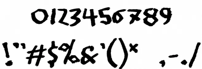 Jangly walk Font OTHER CHARS