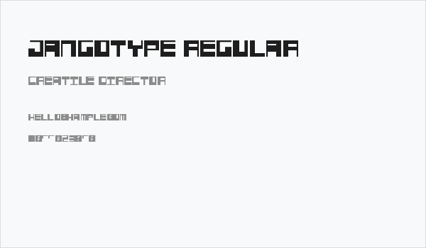 Jangotype Regular Business Card