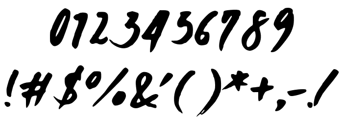 JaniceHandBold Font OTHER CHARS