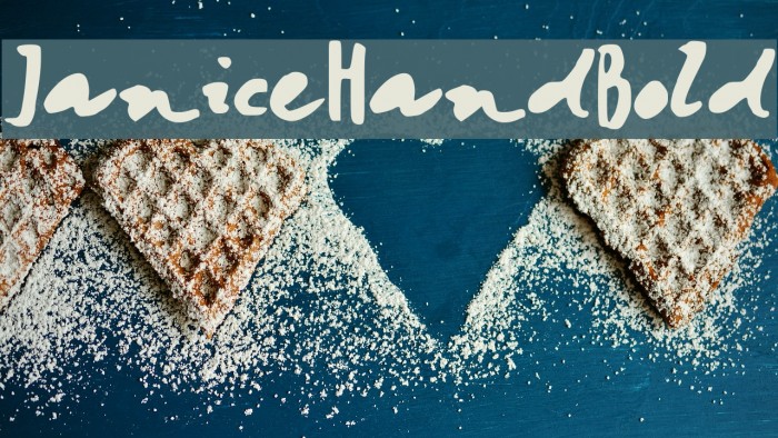 JaniceHandBold Font examples