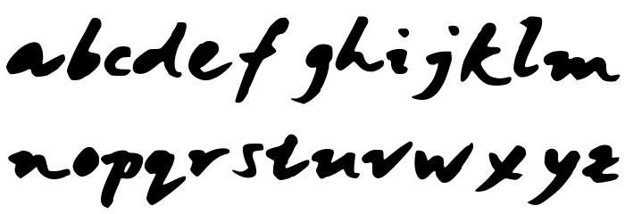 JaniceHandBold Font LOWERCASE