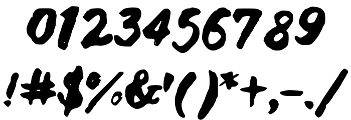 JaniceHandInk Font OTHER CHARS