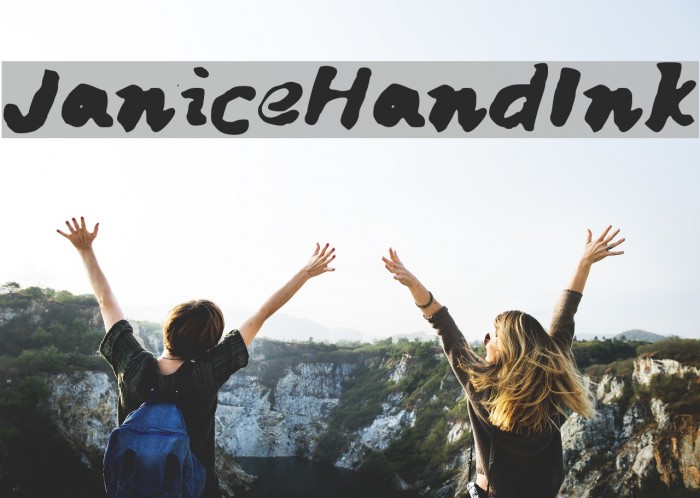 JaniceHandInk Font examples