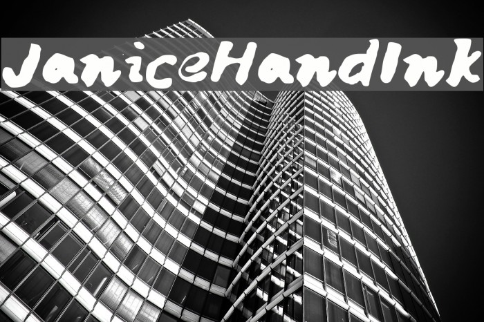 JaniceHandInk Font examples