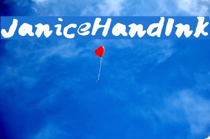 JaniceHandInk Font examples