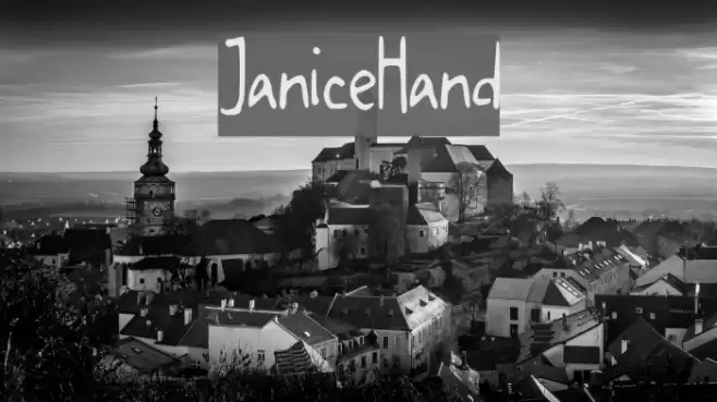 JaniceHand Font examples