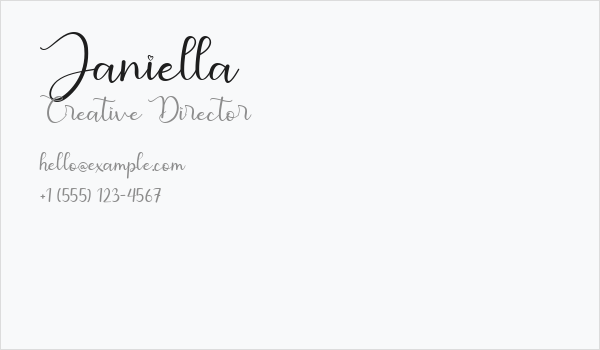 Janiella Business Card