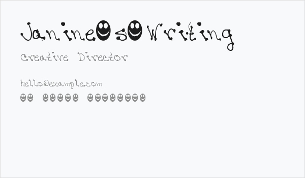 Janine-s-Writing Business Card