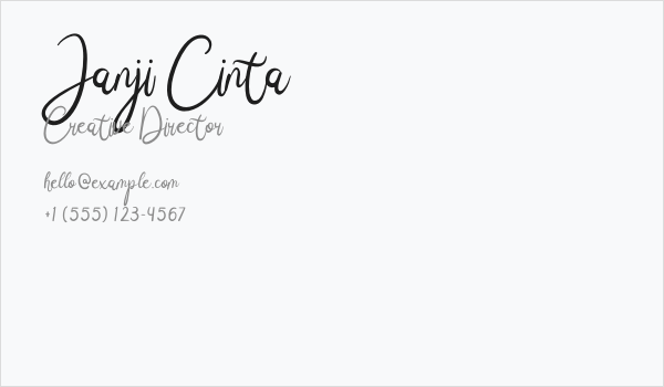 Janji Cinta Business Card